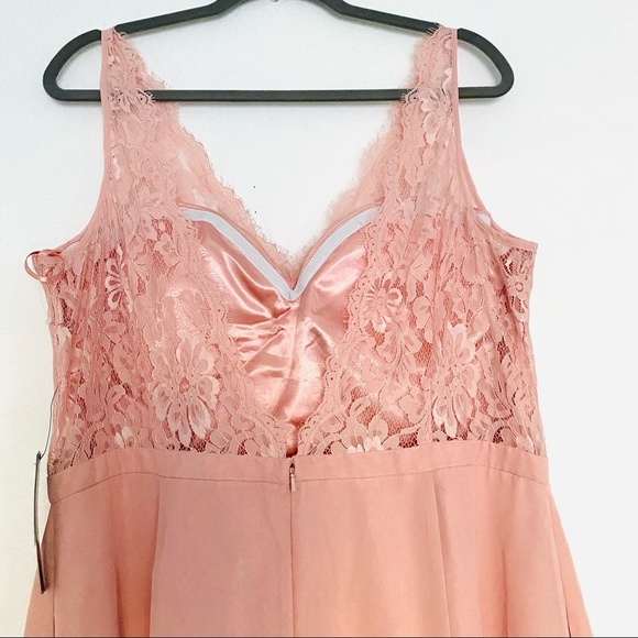 WEDDINGTON WAY by Adrianna Papell Mila Rose Blushing Rose Dress Sz 18 - Picture 14 of 16